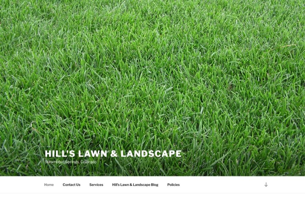 Hill's Lawn and Landscape old website