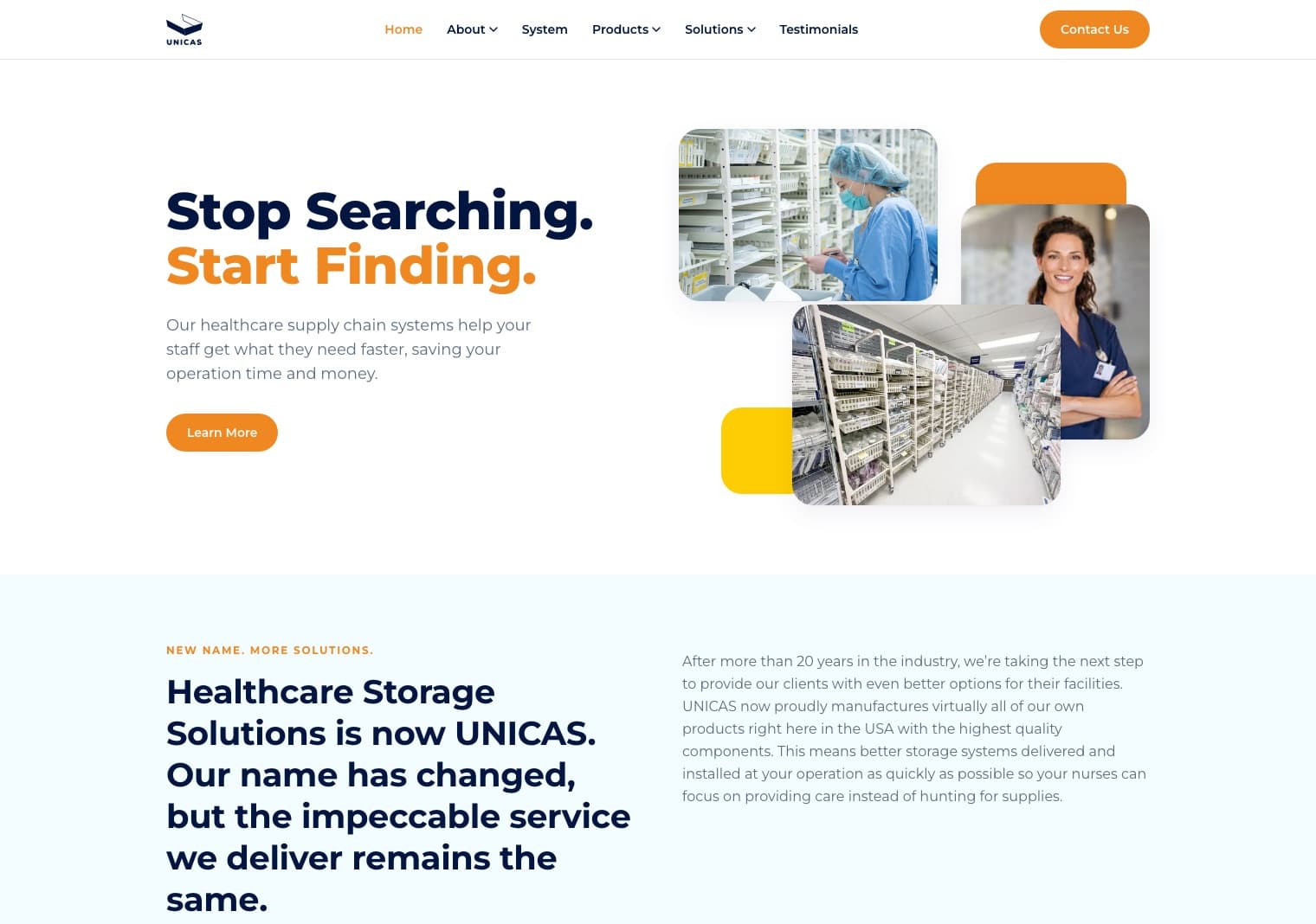 UNICAS Medical website