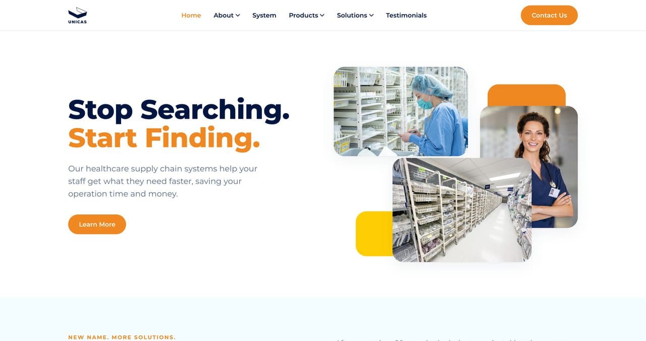 UNICAS Medical website
